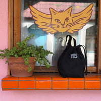 SNBK SMALL  DAY BAG “YES” BLACK COLOR