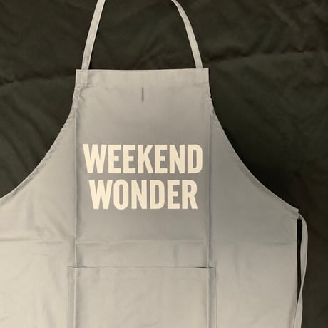 [🌟新発売　]ADULT  APRON ”WEEKEND WONDER“ APRON (生成りロゴ)GREY COLOR