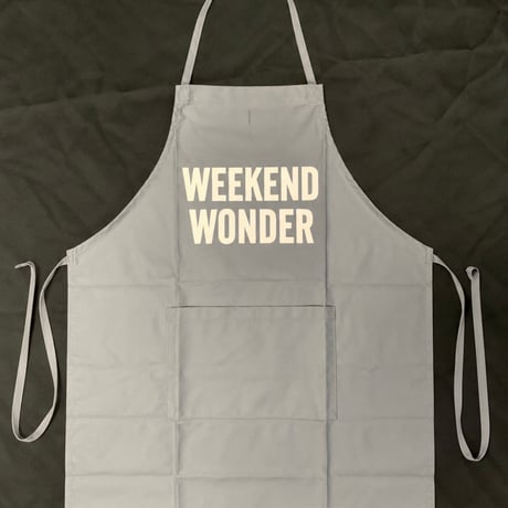 [🌟新発売　]ADULT  APRON ”WEEKEND WONDER“ APRON (生成りロゴ)GREY COLOR