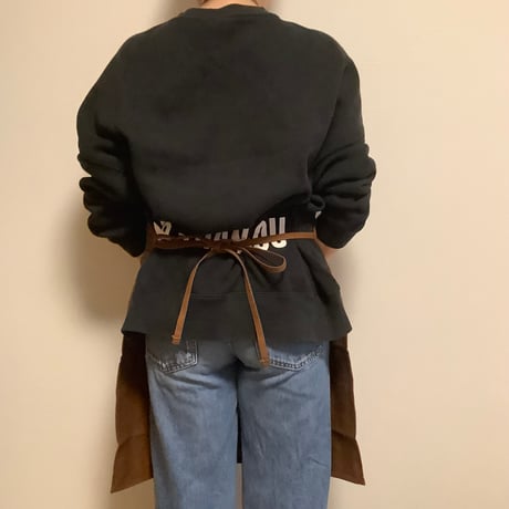 ADULT APRON  “YES！ GOOD JOB！” ※生成りロゴ　“BROWN COLOR