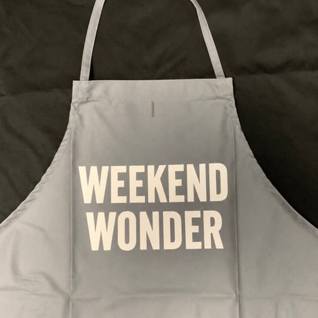 [🌟新発売　]ADULT  APRON ”WEEKEND WONDER“ APRON (生成りロゴ)GREY COLOR