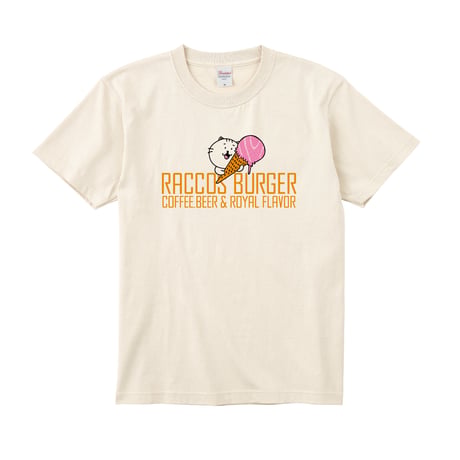 【受注生産】RACCOS BURGER  アイス Tシャツ(8月中旬発送予定)
