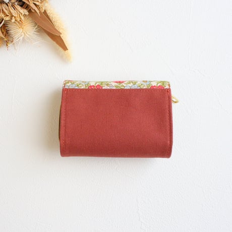 展示品【オーダー会ありがとうございました！】 花柄折りたたみ財布+おもち巾着セット