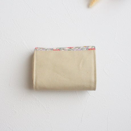 展示品【オーダー会ありがとうございました！】 花柄折りたたみ財布+おもち巾着セット