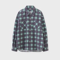 PHIGVEL‐MAKERS Co． Print Flannel Work LS Shirt (RUSTY GREEN)