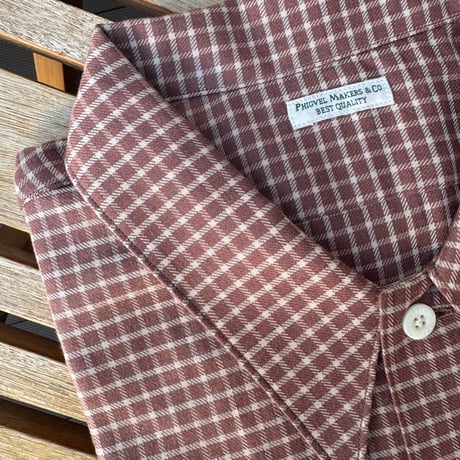 PHIGVEL‐MAKERS Co． C/W PLAID LS SHIRT (OLD ROSE)