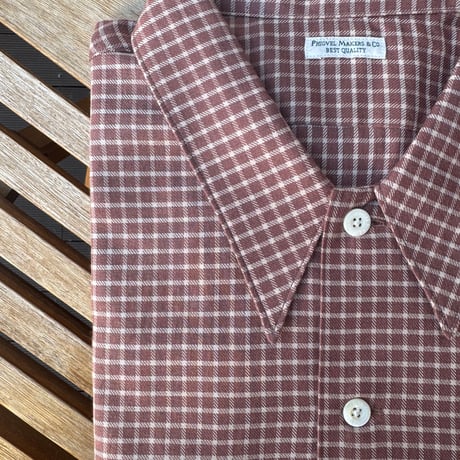 PHIGVEL‐MAKERS Co． C/W PLAID LS SHIRT (OLD ROSE)