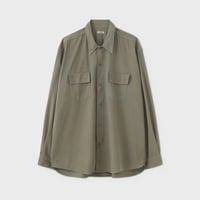 PHIGVEL‐MAKERS Co． PMAW-LS03 GABARDINE CLOTH WORKADAY SHIRT (TAUPE BEIGE)