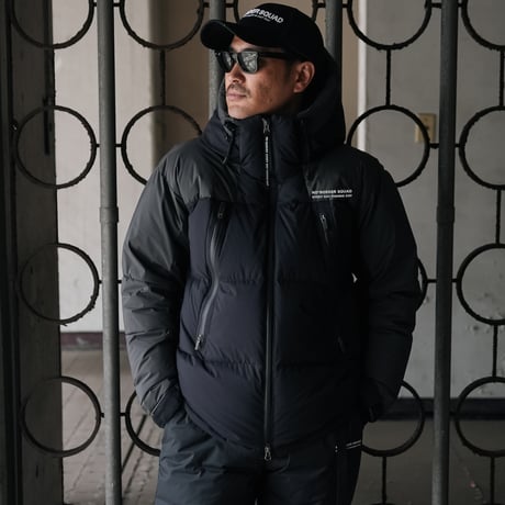 NBD防水DOWN JACKET - BLACK/GRAYコンビ