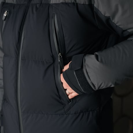 NBD防水DOWN JACKET - BLACK/GRAYコンビ
