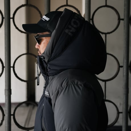 NBD防水DOWN JACKET - BLACK/GRAYコンビ