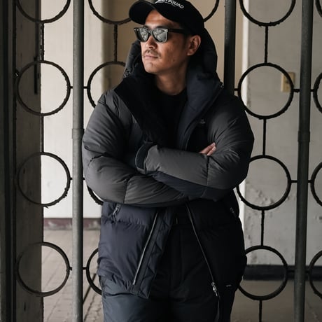 NBD防水DOWN JACKET - BLACK/GRAYコンビ