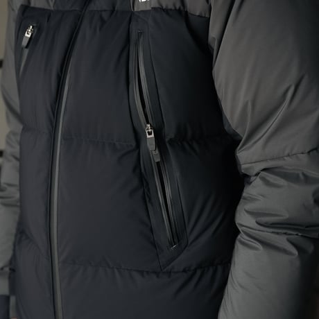 NBD防水DOWN JACKET - BLACK/GRAYコンビ
