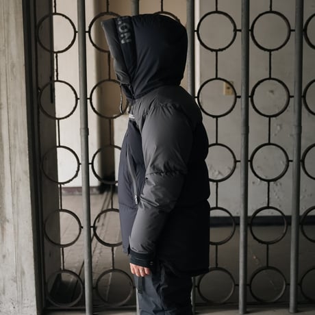 NBD防水DOWN JACKET - BLACK/GRAYコンビ
