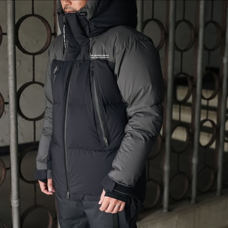 NBD防水DOWN JACKET - BLACK/GRAYコンビ