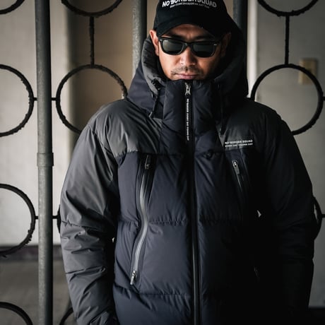 NBD防水DOWN JACKET - BLACK/GRAYコンビ