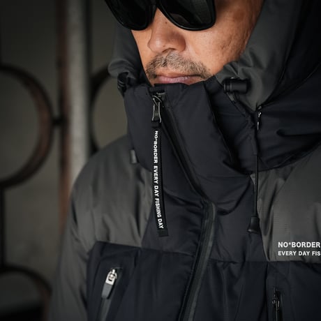 NBD防水DOWN JACKET - BLACK/GRAYコンビ
