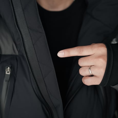 NBD防水DOWN JACKET - BLACK/GRAYコンビ