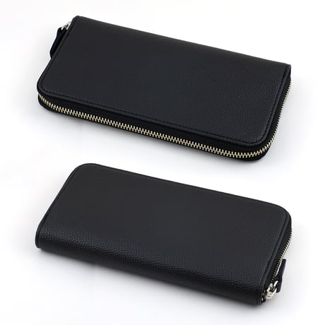 E025  ラウンド長財布　ブラック