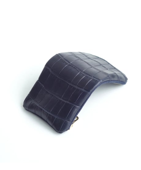 Porosus Crocodil NAVY 内縫い折財布