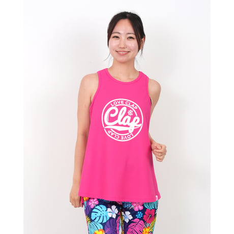 （CLAP）LOVE-CLAP FLAER TANK 　ホットピンク