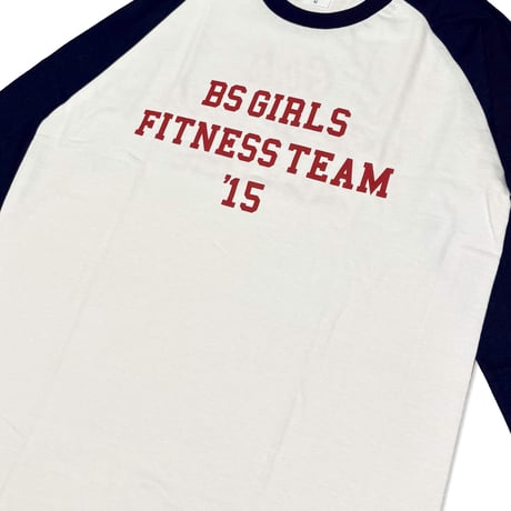 ANYTIME GIRLS 3/4 SLEEVE BASEBALL Tee　ホワイト x ネイビー　MサイズLサイズ