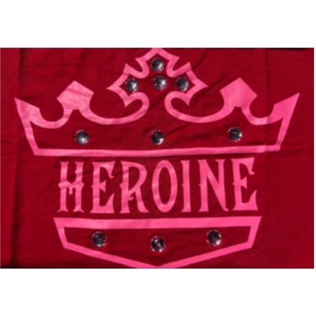 （HEROINE）H505　ピンクストーントップス7カラー　ホットレッド　ホワイト　レモン　ミスティ　アイスブルー　ネイビー　ブラック