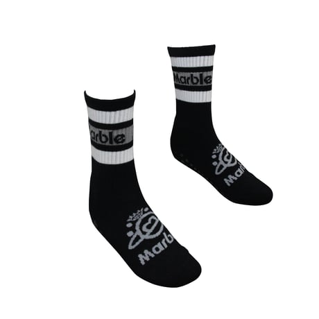 （Marble）SOX-2606-01 Marble SOCKS　ブラック　23㎝～25㎝　25㎝～27㎝