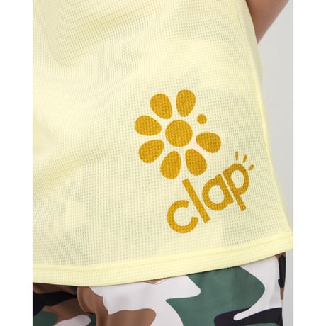 （CLAP）C-STYLE FOIL STRETCH TEE　ライトイエロー