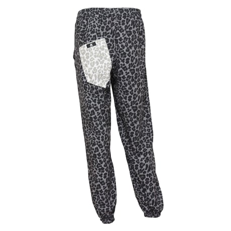 （Marble）L2609-606　レオパード柄 ロングパンツ　BLACK　LADIESM ・L