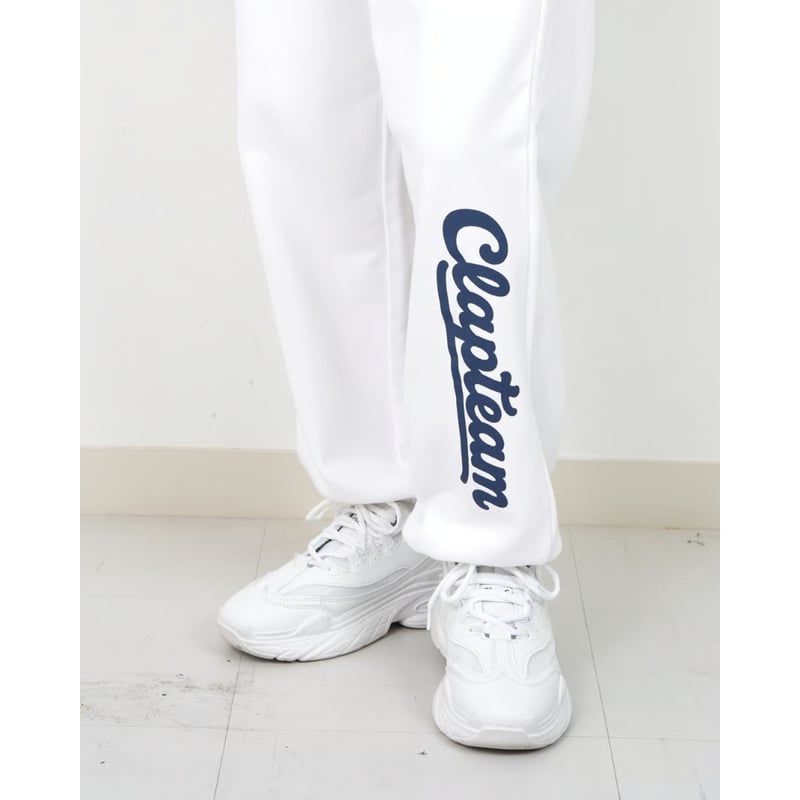 CLAP）CLAP TEAM SWEATPANTS ホワイト | フィットネスウェアショップ