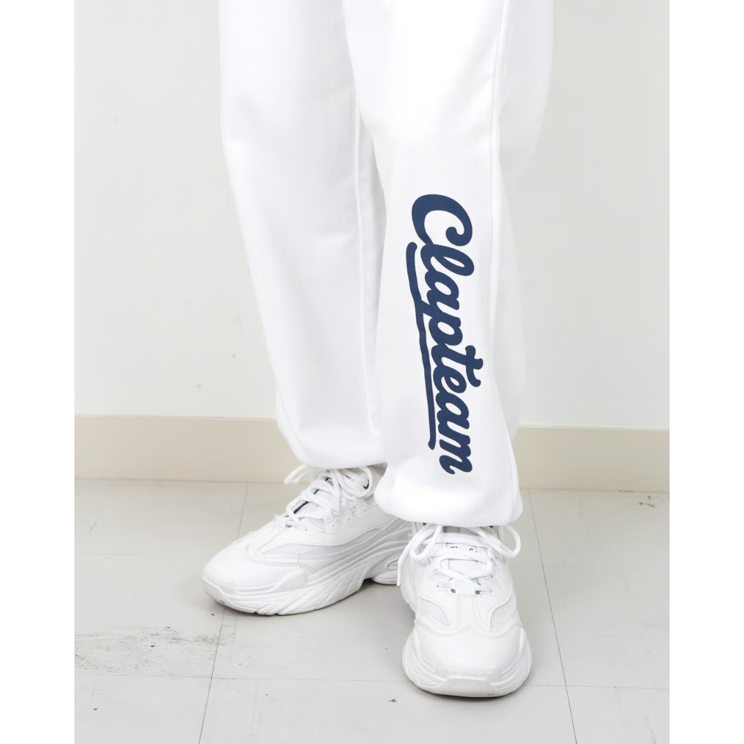 CLAP）CLAP TEAM SWEATPANTS ホワイト | フィットネスウェアショップ