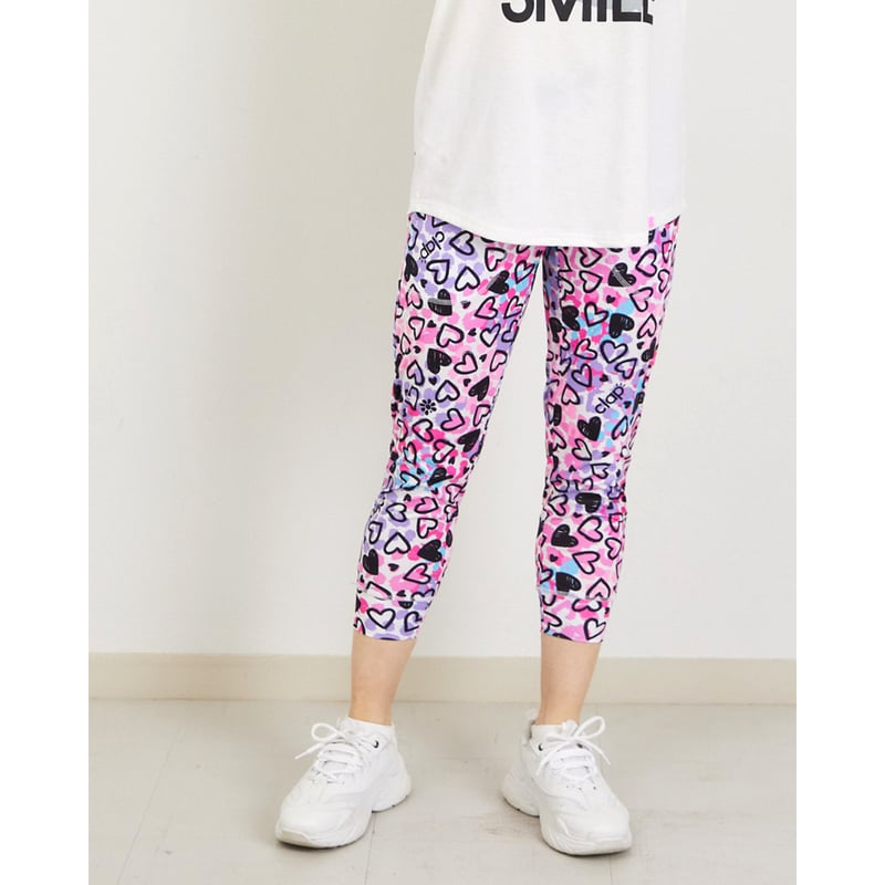 CLAP）HEART HEART CROPPED PANTS ホワイト | フィットネスウェ