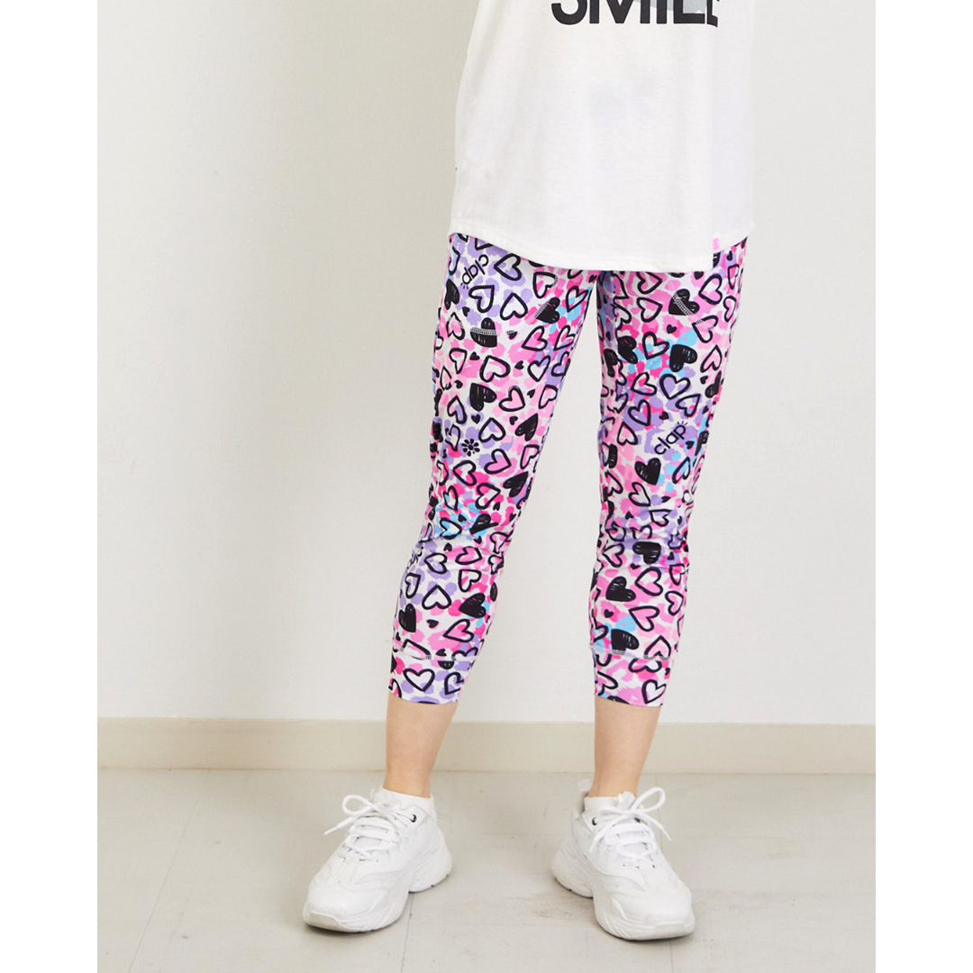 CLAP）HEART HEART CROPPED PANTS ホワイト | フィットネスウェ