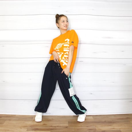 （Marble）U2609-604　ワイドロングパンツ　NAVY　UNISEX  M ・L ・XL