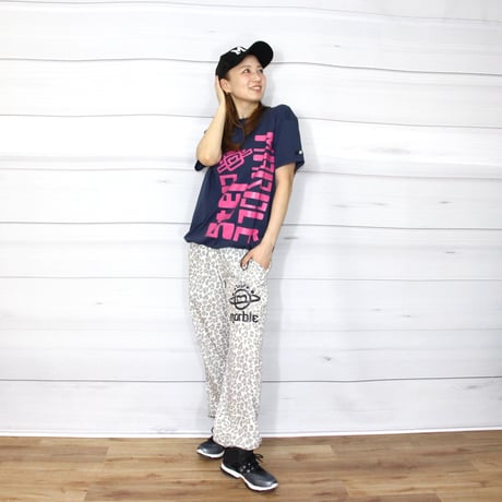 （Marble）L2609-606　レオパード柄 ロングパンツ　L/GRAY　LADIESM ・L