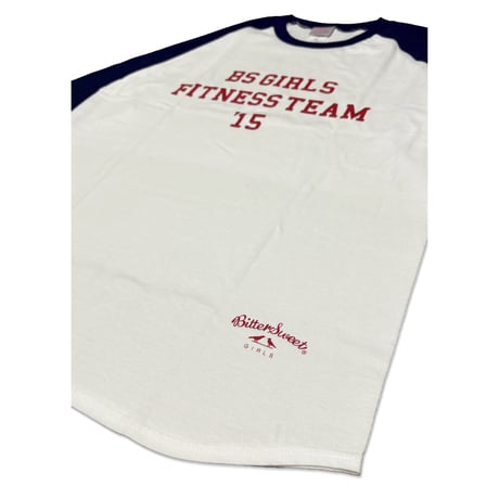 ANYTIME GIRLS 3/4 SLEEVE BASEBALL Tee　ホワイト x ネイビー　MサイズLサイズ