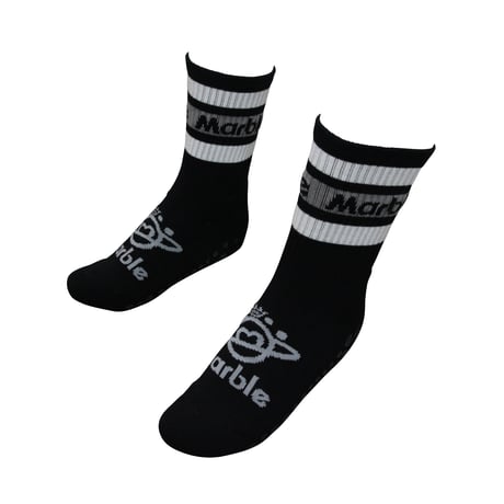 （Marble）SOX-2606-01 Marble SOCKS　ブラック　23㎝～25㎝　25㎝～27㎝