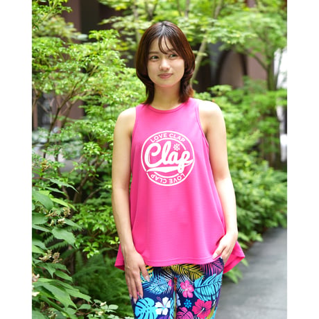 （CLAP）LOVE-CLAP FLAER TANK 　ホットピンク