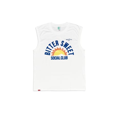 BS SOCIAL CLUB PREMIUM COMFORT SLEEVELESS Tee　ホワイト　MサイズLサイズ