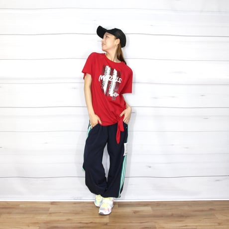 （Marble）U2609-604　ワイドロングパンツ　NAVY　UNISEX  M ・L ・XL