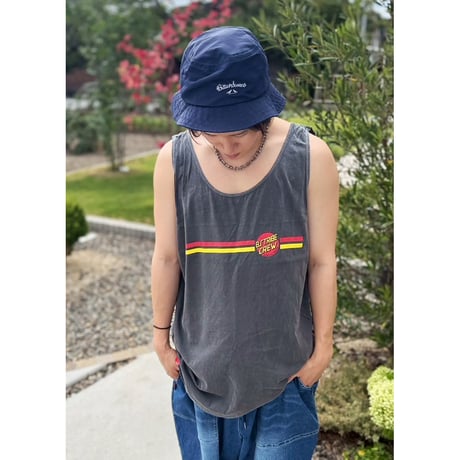 BSCRUZ CIRCLE LOGO GARMENT DYED TANK　ホワイト　クリムゾン　ペッパーブラック　LサイズXLサイズ