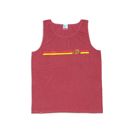 BSCRUZ CIRCLE LOGO GARMENT DYED TANK　ホワイト　クリムゾン　ペッパーブラック　LサイズXLサイズ