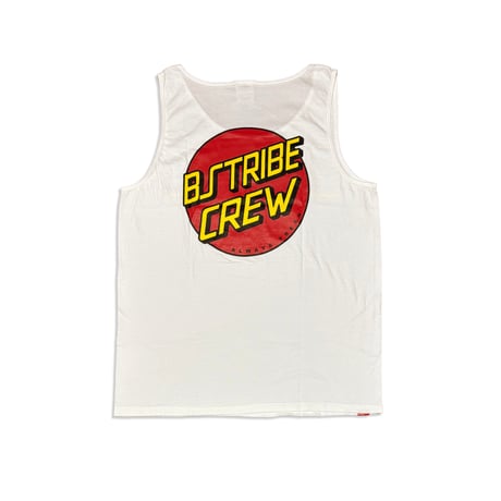 BSCRUZ CIRCLE LOGO GARMENT DYED TANK　ホワイト　クリムゾン　ペッパーブラック　LサイズXLサイズ