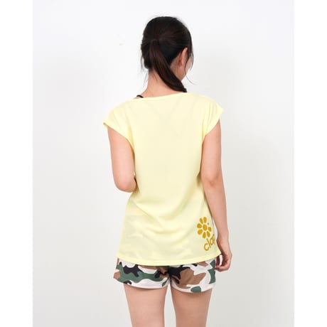 （CLAP）C-STYLE FOIL STRETCH TEE　ライトイエロー