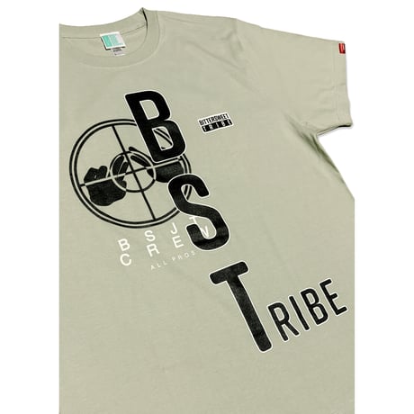 BS TRIBE MIX LOGO PREMIUM COMFORT TEE　セージグリーン　LサイズXLサイズXXLサイズ