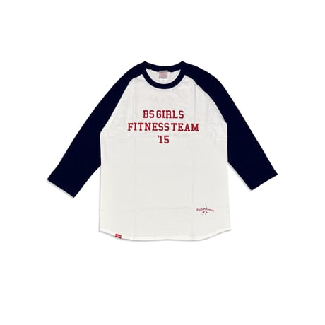 ANYTIME GIRLS 3/4 SLEEVE BASEBALL Tee　ホワイト x ネイビー　MサイズLサイズ