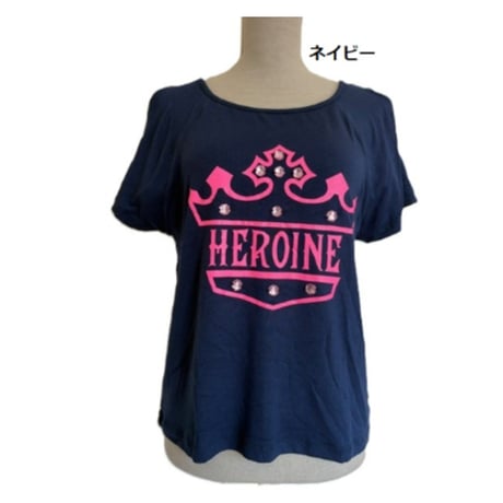 （HEROINE）H505　ピンクストーントップス7カラー　ホットレッド　ホワイト　レモン　ミスティ　アイスブルー　ネイビー　ブラック