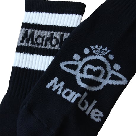 （Marble）SOX-2606-01 Marble SOCKS　ブラック　23㎝～25㎝　25㎝～27㎝