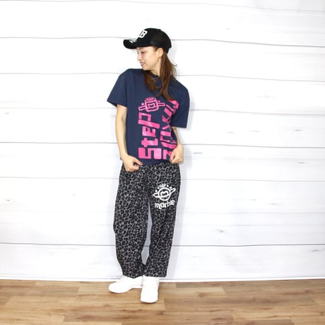 （Marble）L2609-606　レオパード柄 ロングパンツ　BLACK　LADIESM ・L